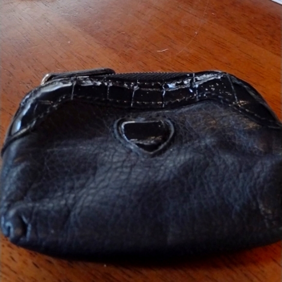 👜 Brighton Black Leather Change Purse - Picture 1 of 4